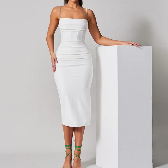 BWLDR Evening Dress - White, size US 4 - Picture 1 of 5